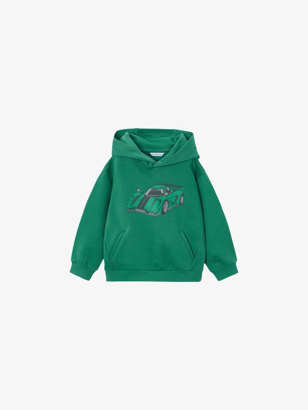 sweat à capuche vert