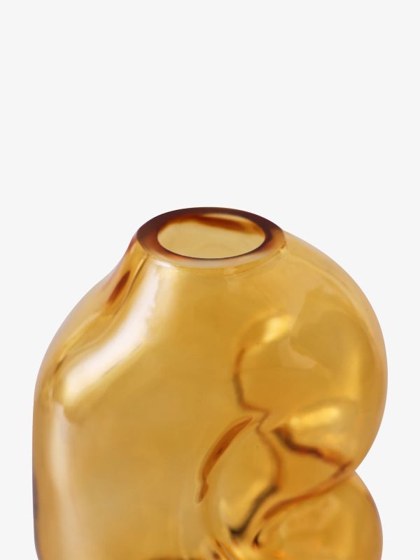 Vase en verre orange foncé, HK LIVING