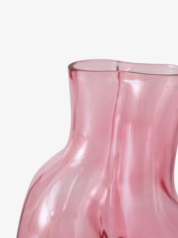 Vase en verre rose clair, HK LIVING