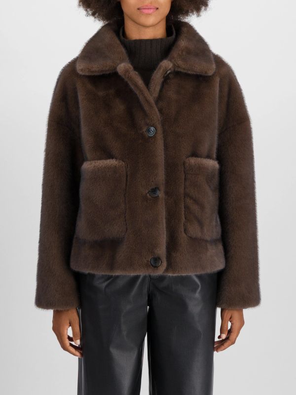 Manteau mi-saison "Faje" brun, STUDIO AR