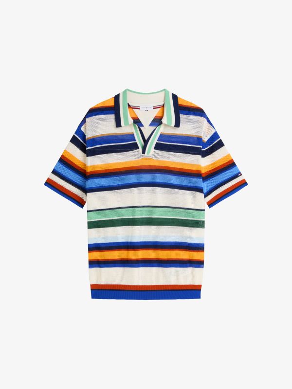 Poloshirt blau gestreift
