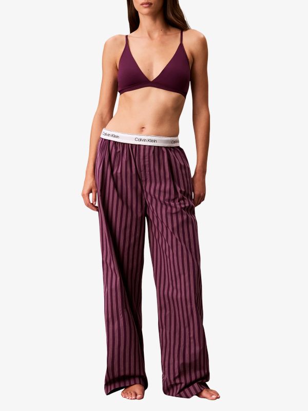 Bas de pyjama rayé violet, CALVIN KLEIN