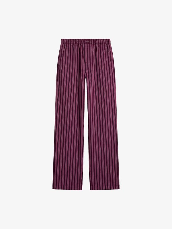 Pyjama Unterteil violett gestreift