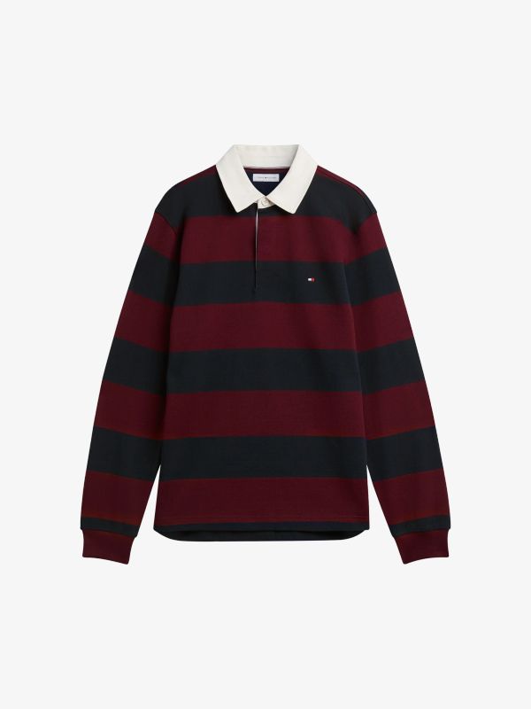 Poloshirt rot gestreift