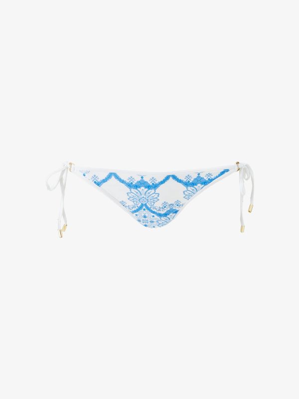 Bikini Hose "Malta Florian" blau/klein gemustert