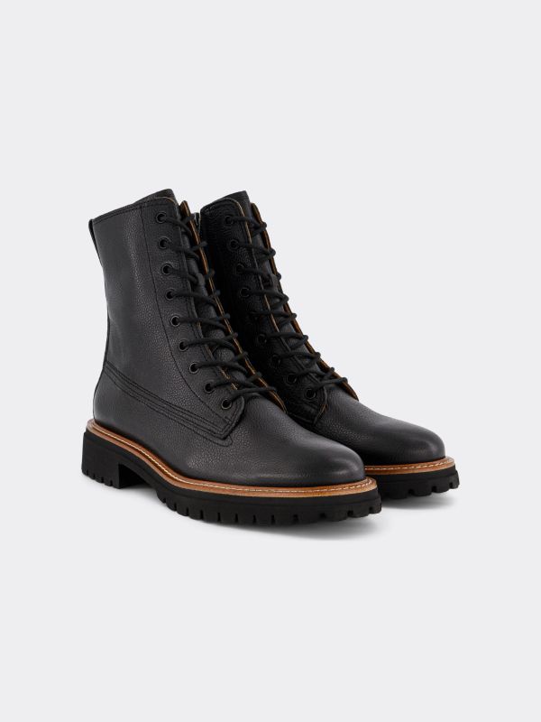 bottes à lacets noir, PAUL GREEN