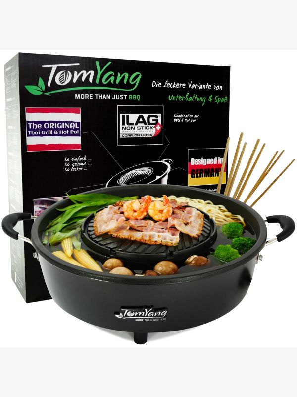 Tischgrill BBQ & Hot Pot schwarz