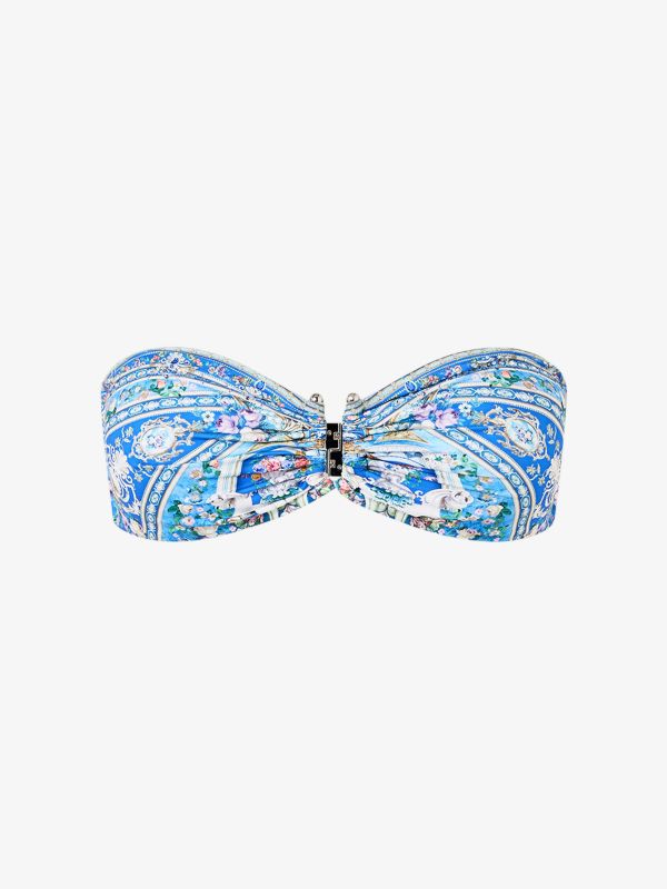 Bikini Top "Ottoman Opulence" blau/klein gemustert