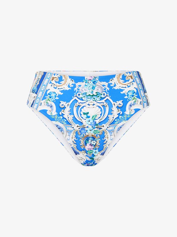 Bikini Hose "Ottoman Opulence" blau/klein gemustert