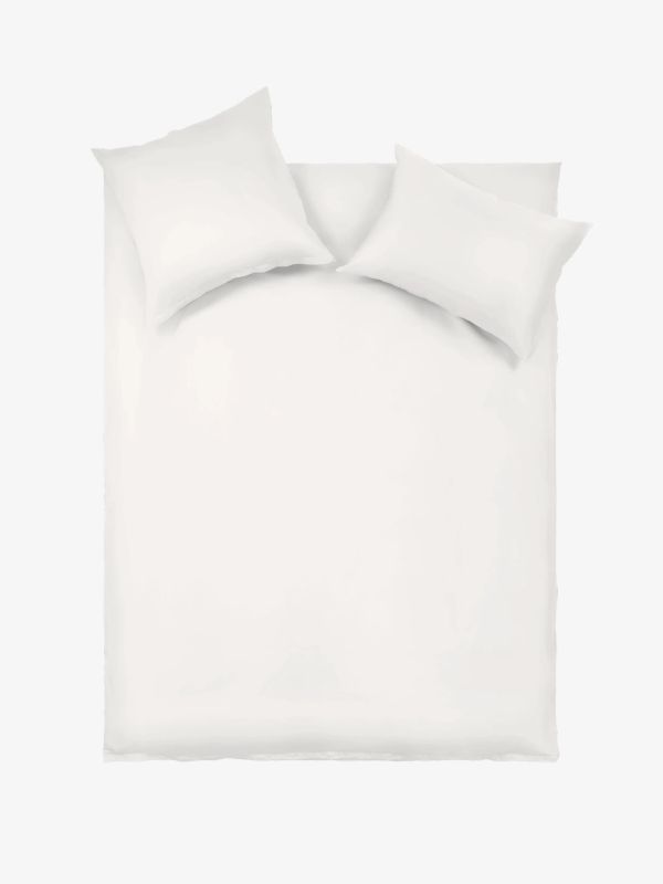 Taie d'oreiller UNI SATIN blanc, CHRISTIAN FISCHBACHER