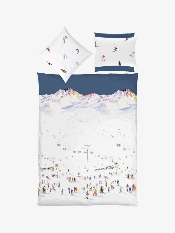 Duvetbezug SATIN SKI weiss, CHRISTIAN FISCHBACHER